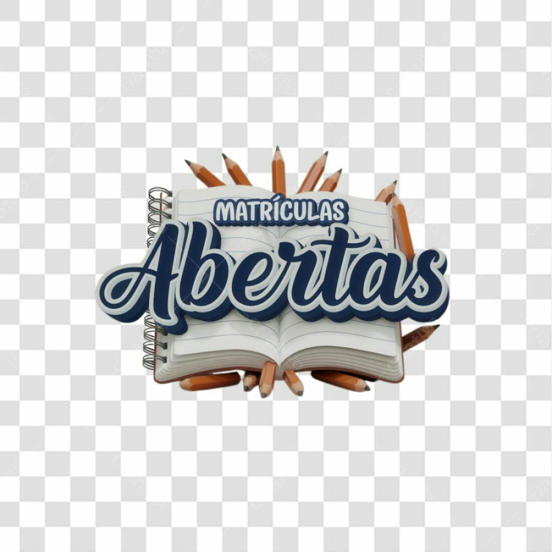 Banner Matrículas Abertas PNG com fundo transparente