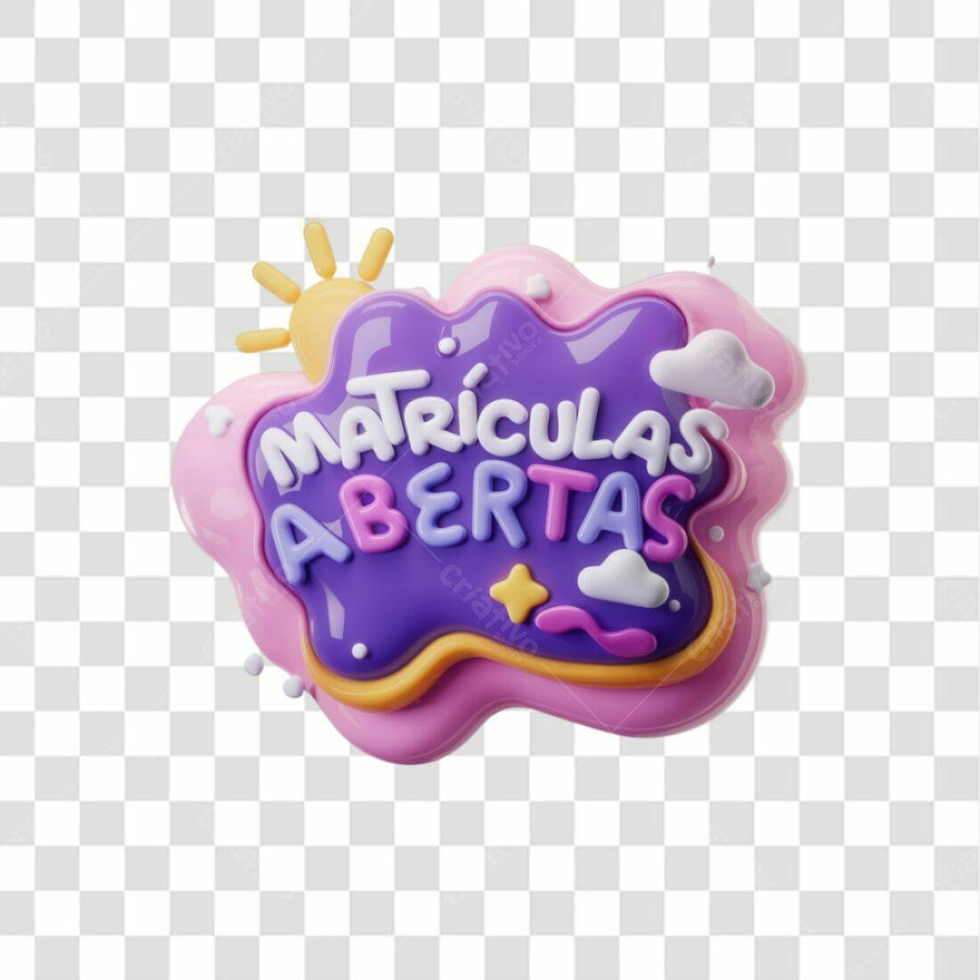 Selo Matrículas Abertas PNG com fundo transparente