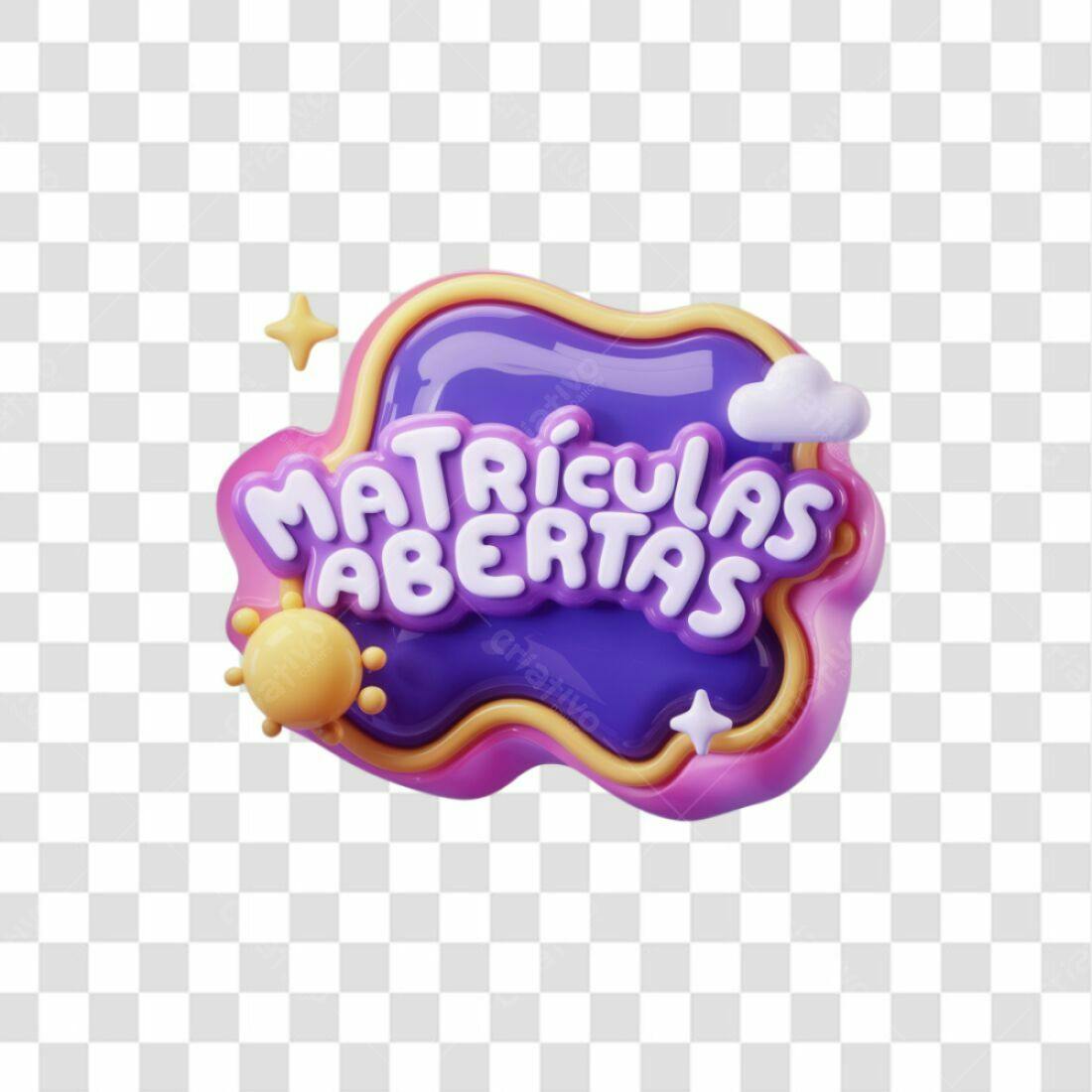 Selo Matrículas Abertas PNG com fundo transparente