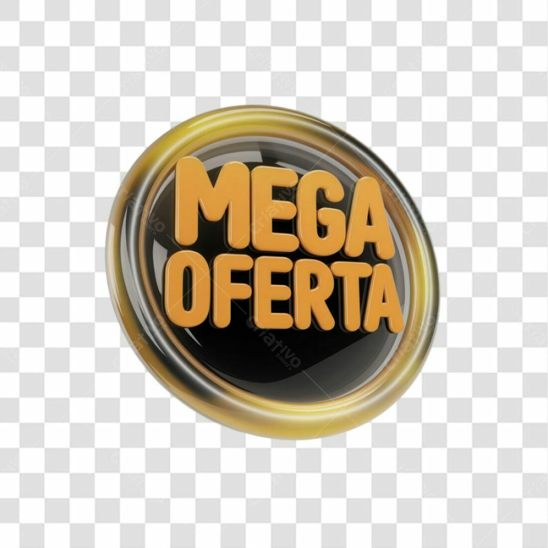 Selo Mega Oferta PNG com fundo transparente