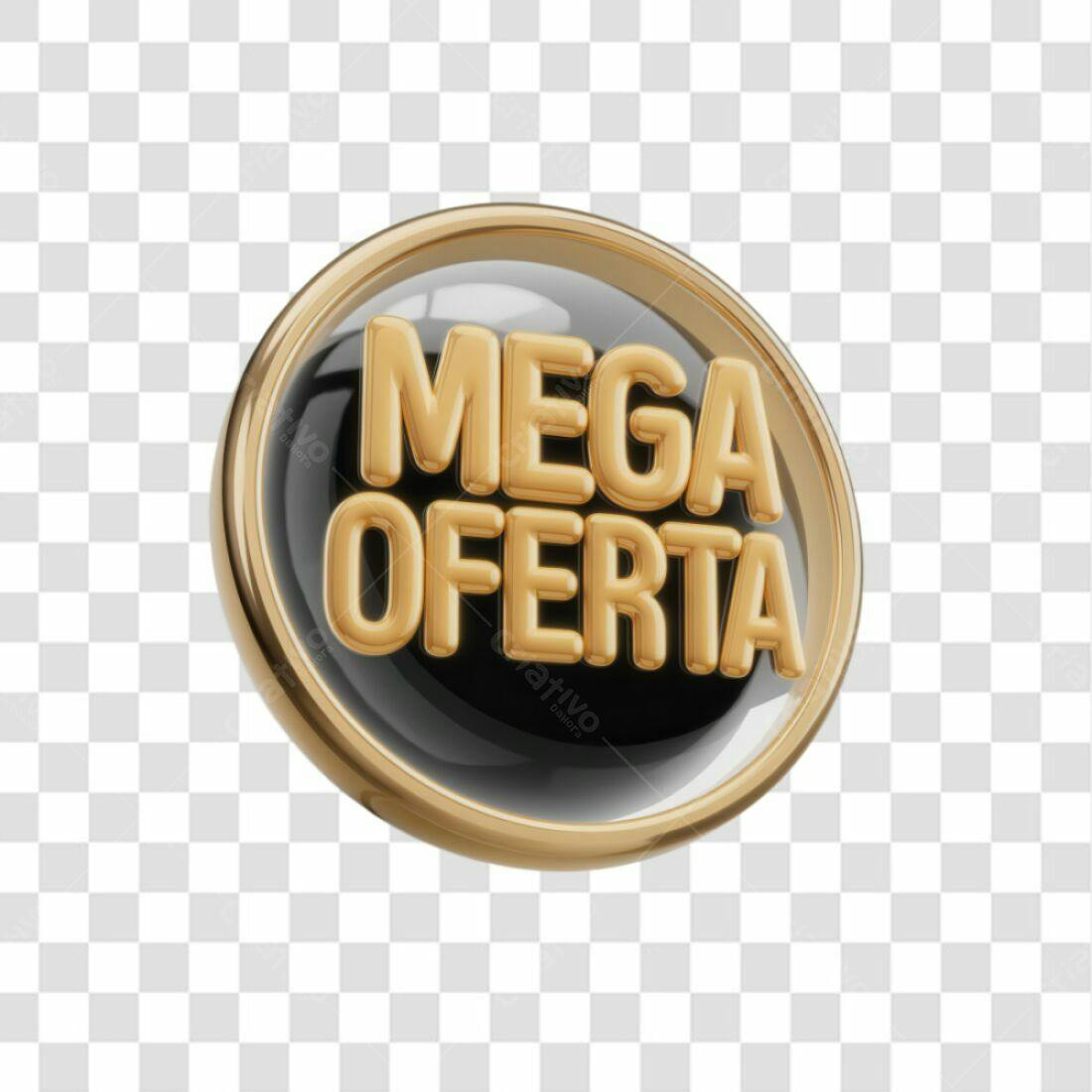 Selo Mega Oferta PNG com fundo transparente