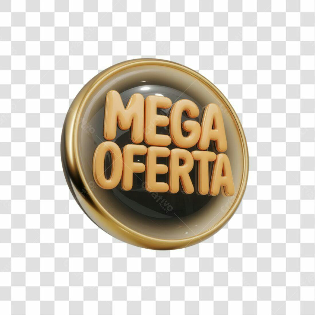 Selo Mega Oferta PNG com fundo transparente