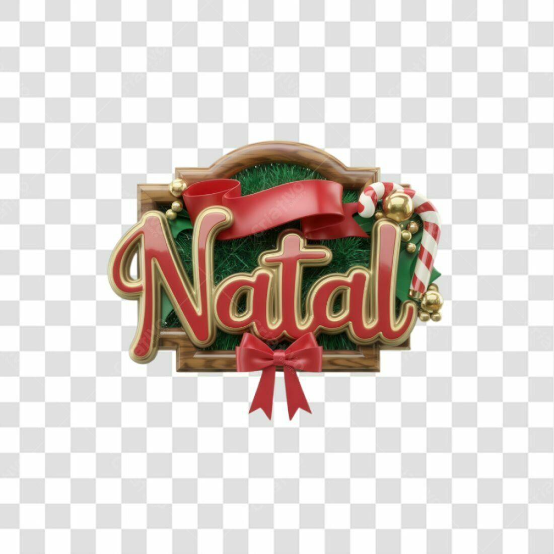 Selo Natalino PNG com fundo transparente