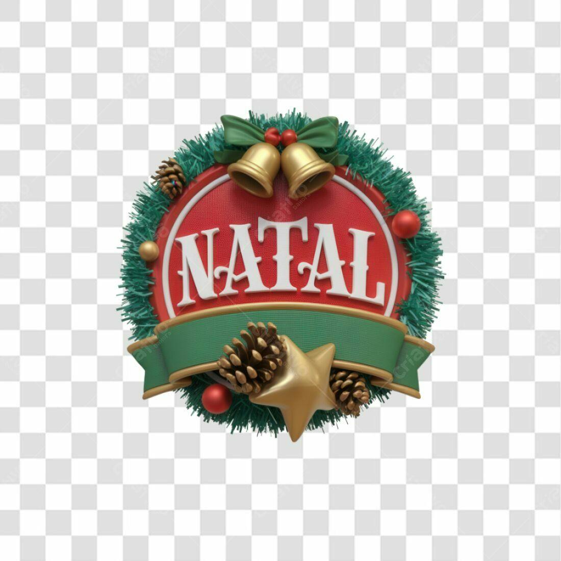 Selo Natalino PNG com fundo transparente