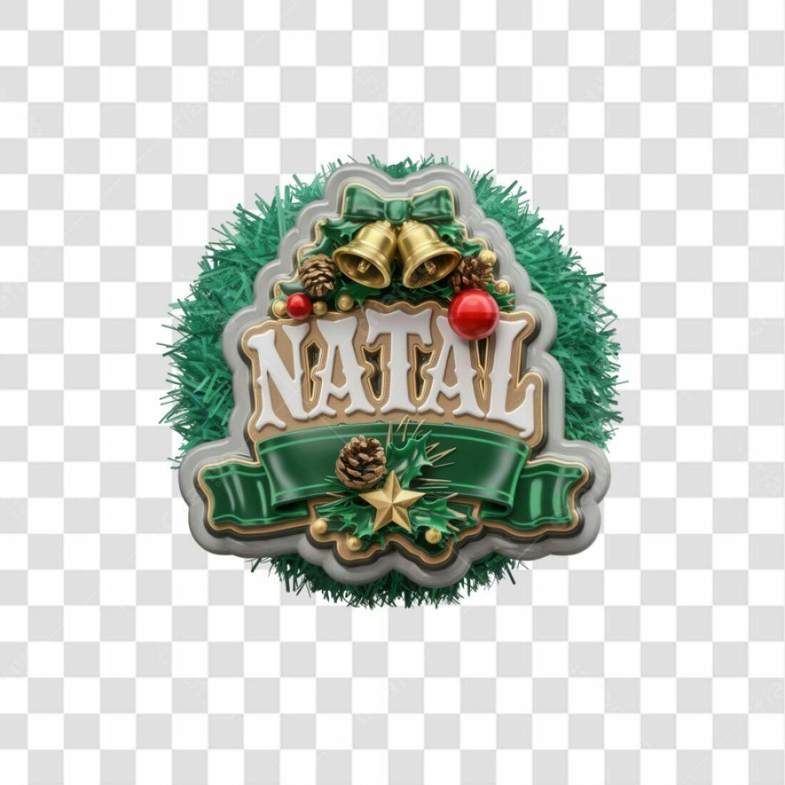 Selo Natalino PNG com fundo transparente