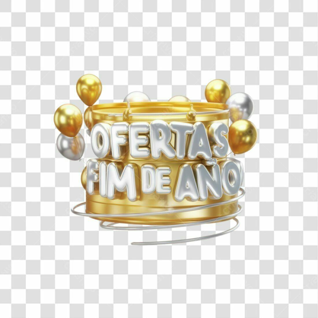 Banner Fim de Ano Ofertas PNG com fundo transparente