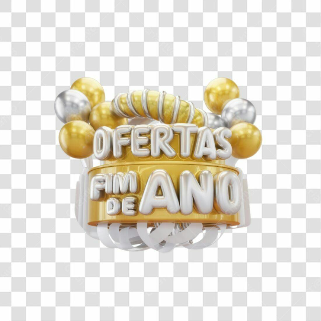 Banner Fim de Ano Ofertas PNG com fundo transparente