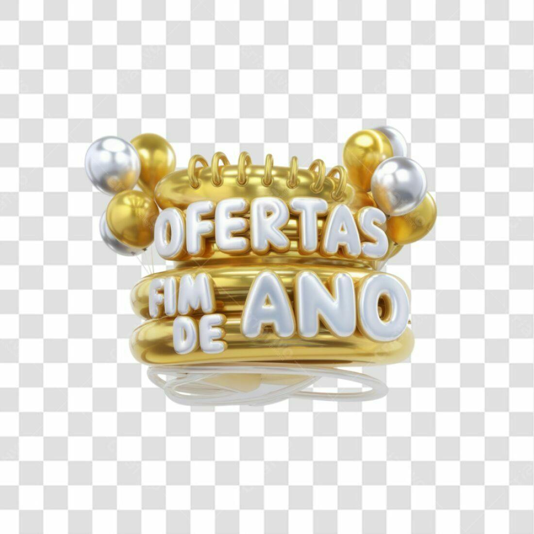 Banner Fim de Ano Ofertas PNG com fundo transparente