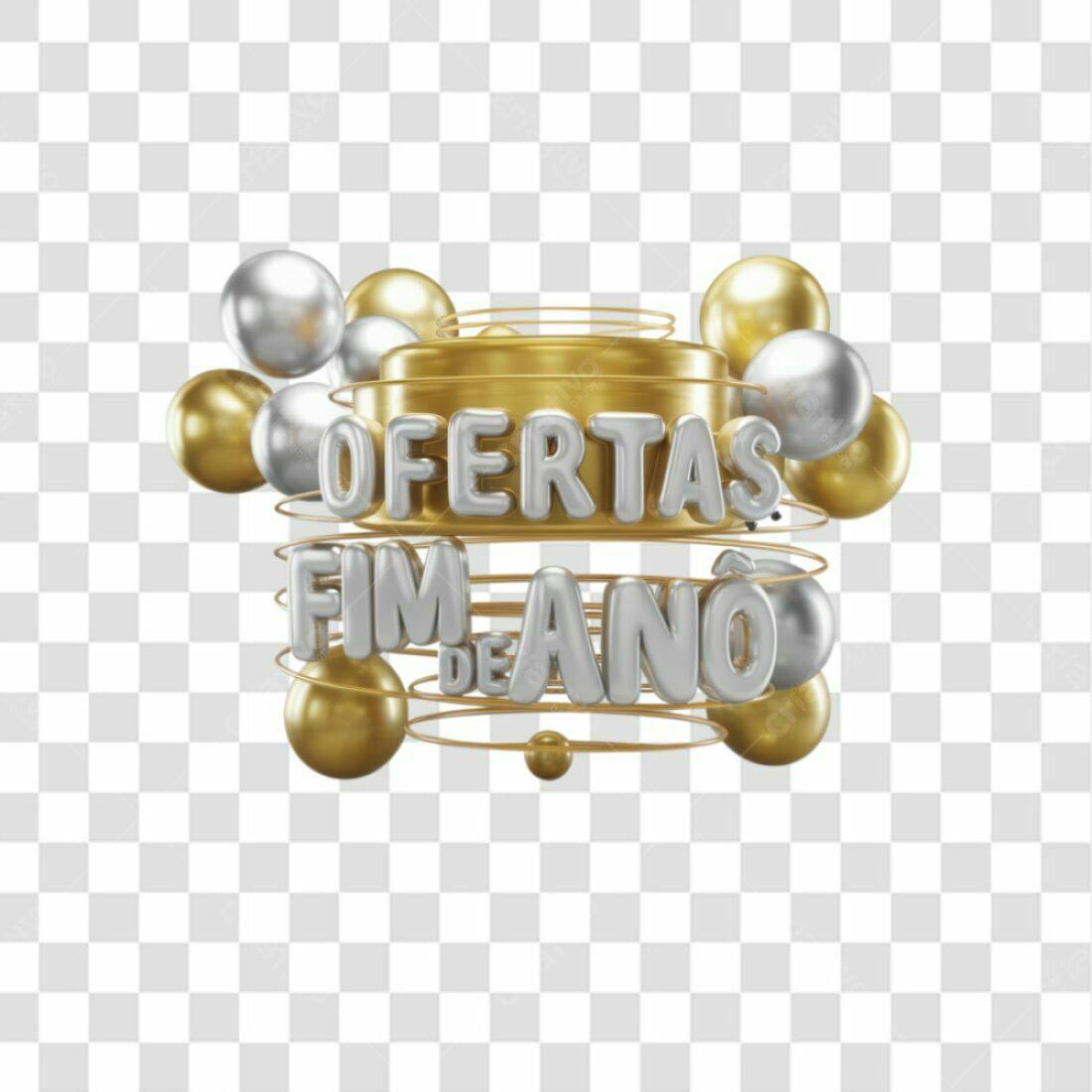 Banner Fim de Ano Ofertas PNG com fundo transparente