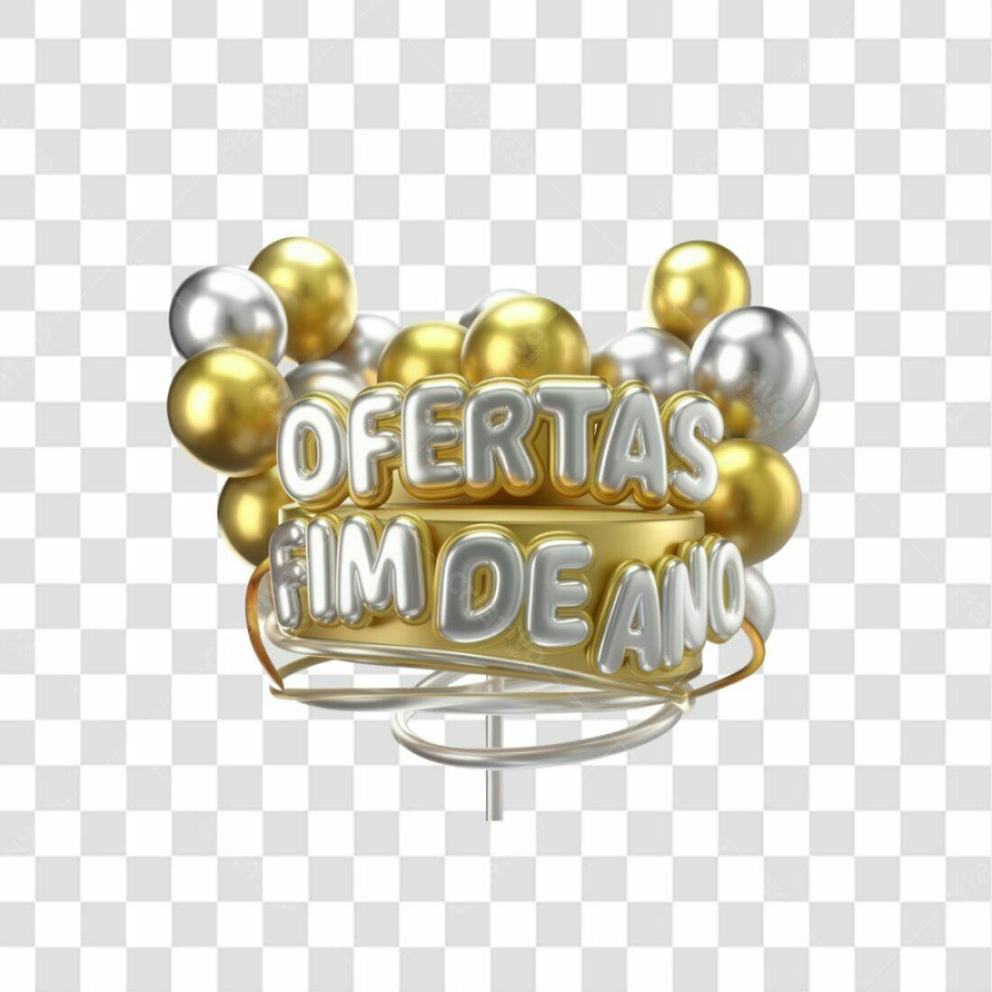 Banner Fim de Ano Ofertas PNG com fundo transparente