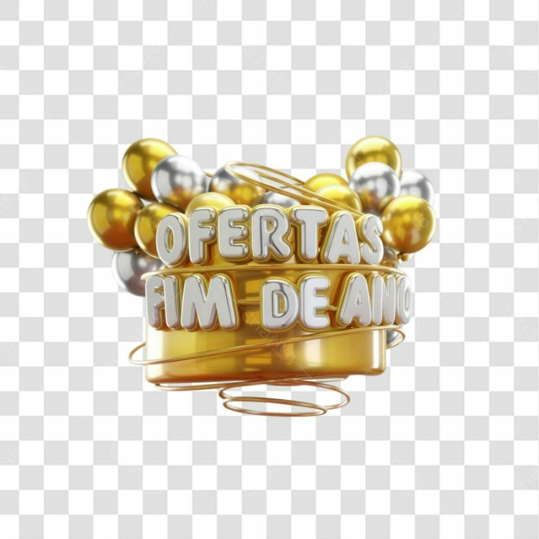 Banner Fim de Ano Ofertas PNG com fundo transparente