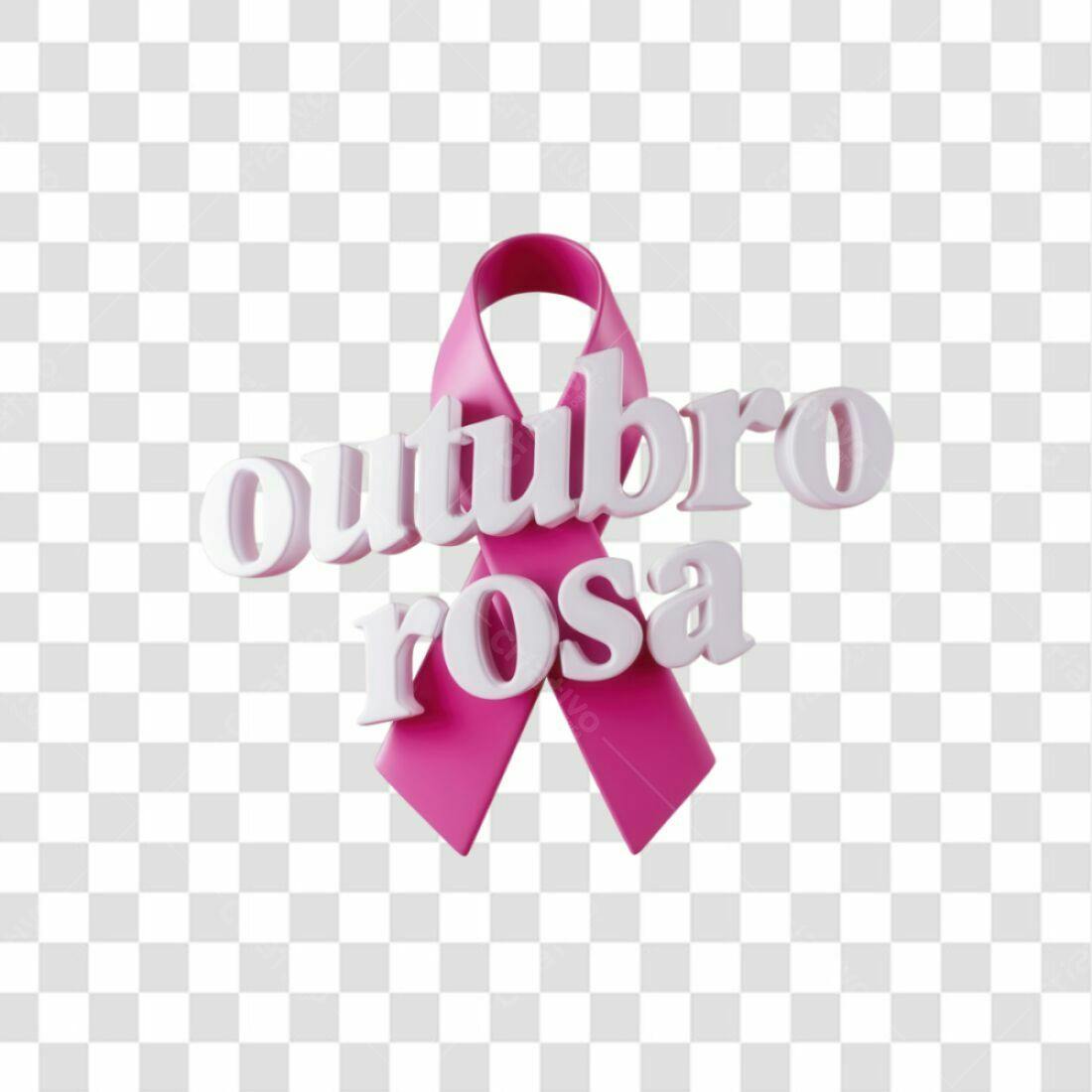 Icone Outubro Rosa PNG com fundo transparente