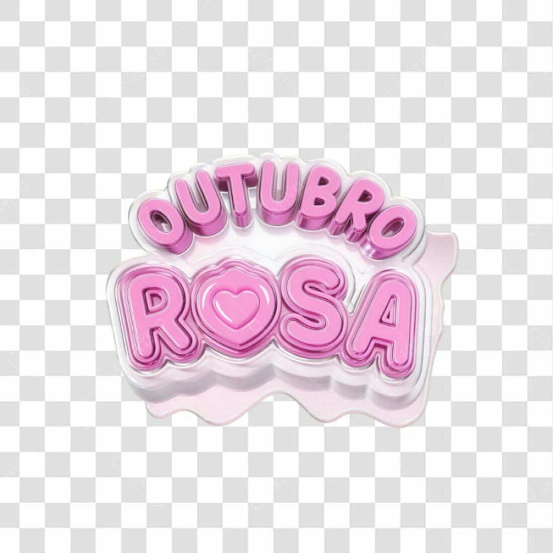 Icone Outubro Rosa PNG com fundo transparente