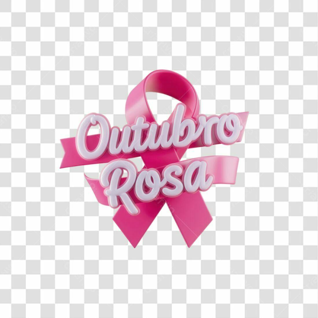 Icone Outubro Rosa PNG com fundo transparente