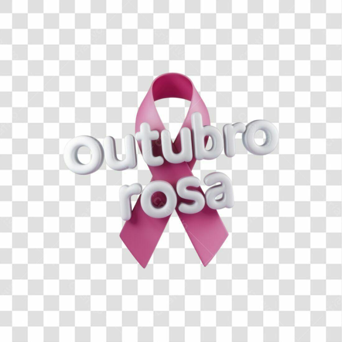 Icone Outubro Rosa PNG com fundo transparente