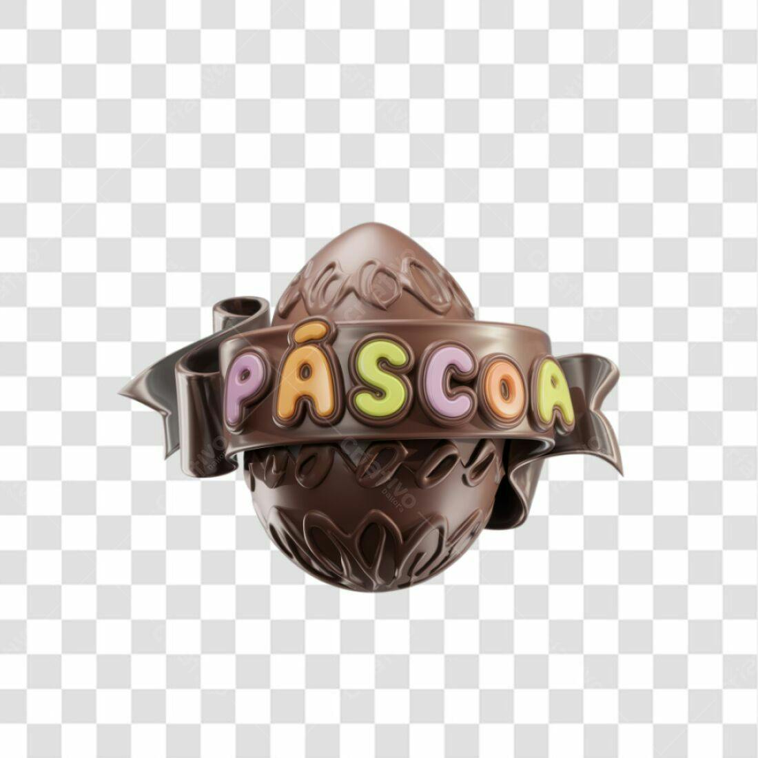 Icone Páscoa Ovo de Chocolate PNG com fundo transparente