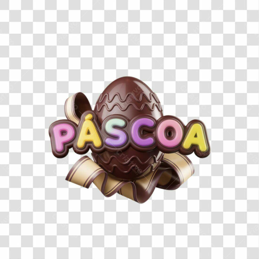 Icone Páscoa Ovo de Chocolate PNG com fundo transparente