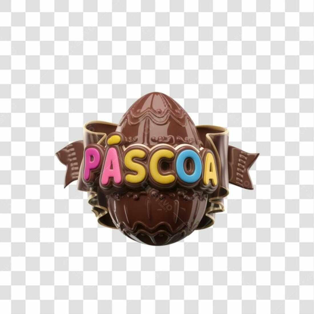 Icone Páscoa Ovo de Chocolate PNG com fundo transparente