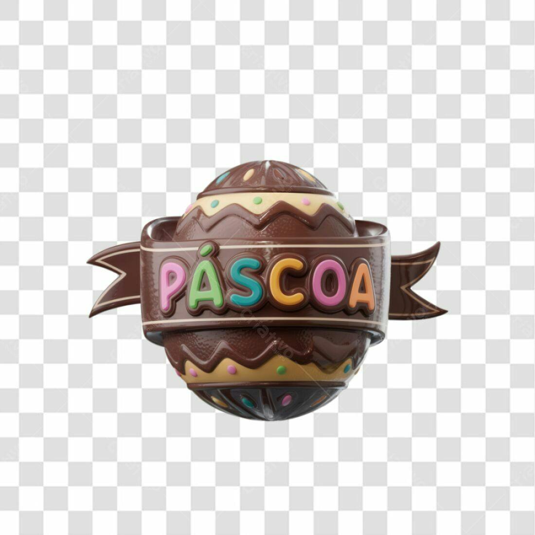 Icone Páscoa Ovo de Chocolate PNG com fundo transparente