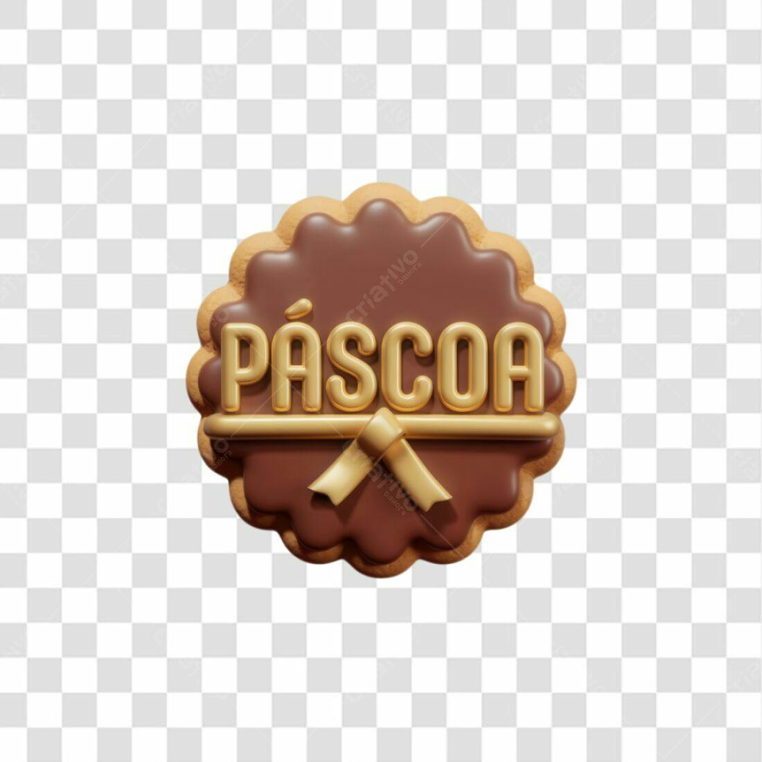 Selo Páscoa Biscoito PNG com fundo transparente