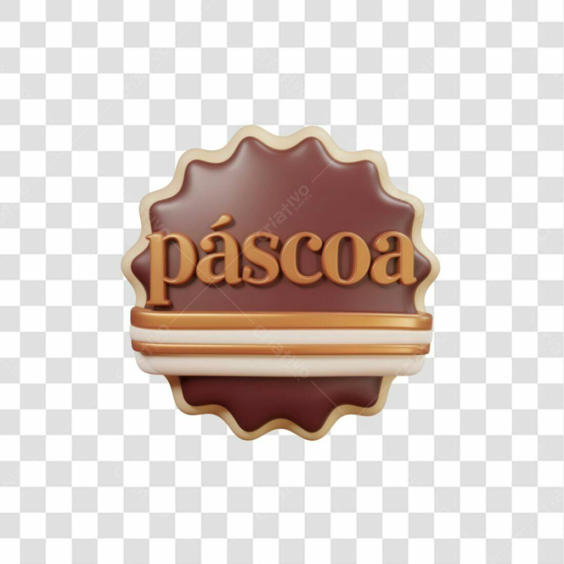 Selo Páscoa em PNG com fundo transparente