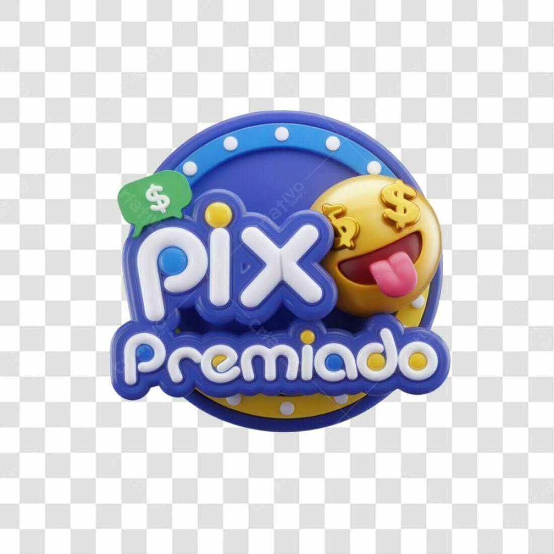 Selo Pix Premiado PNG com fundo transparente