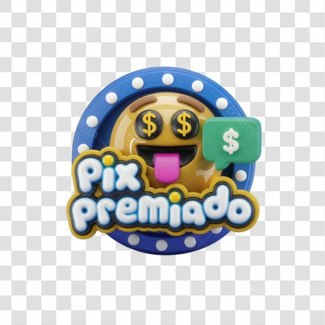 Icone Pix Premiado PNG com fundo transparente