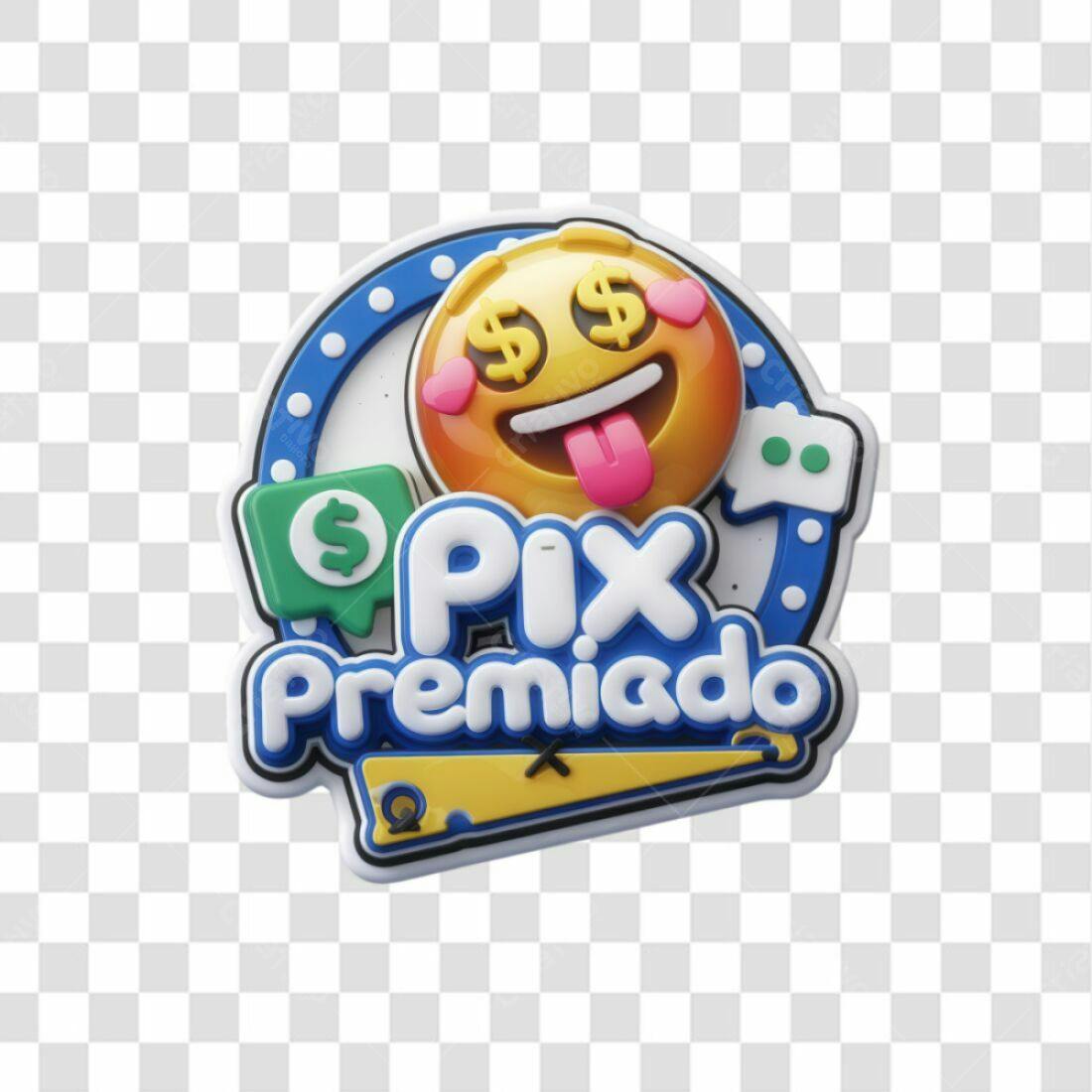 Icone Pix Premiado PNG com fundo transparente