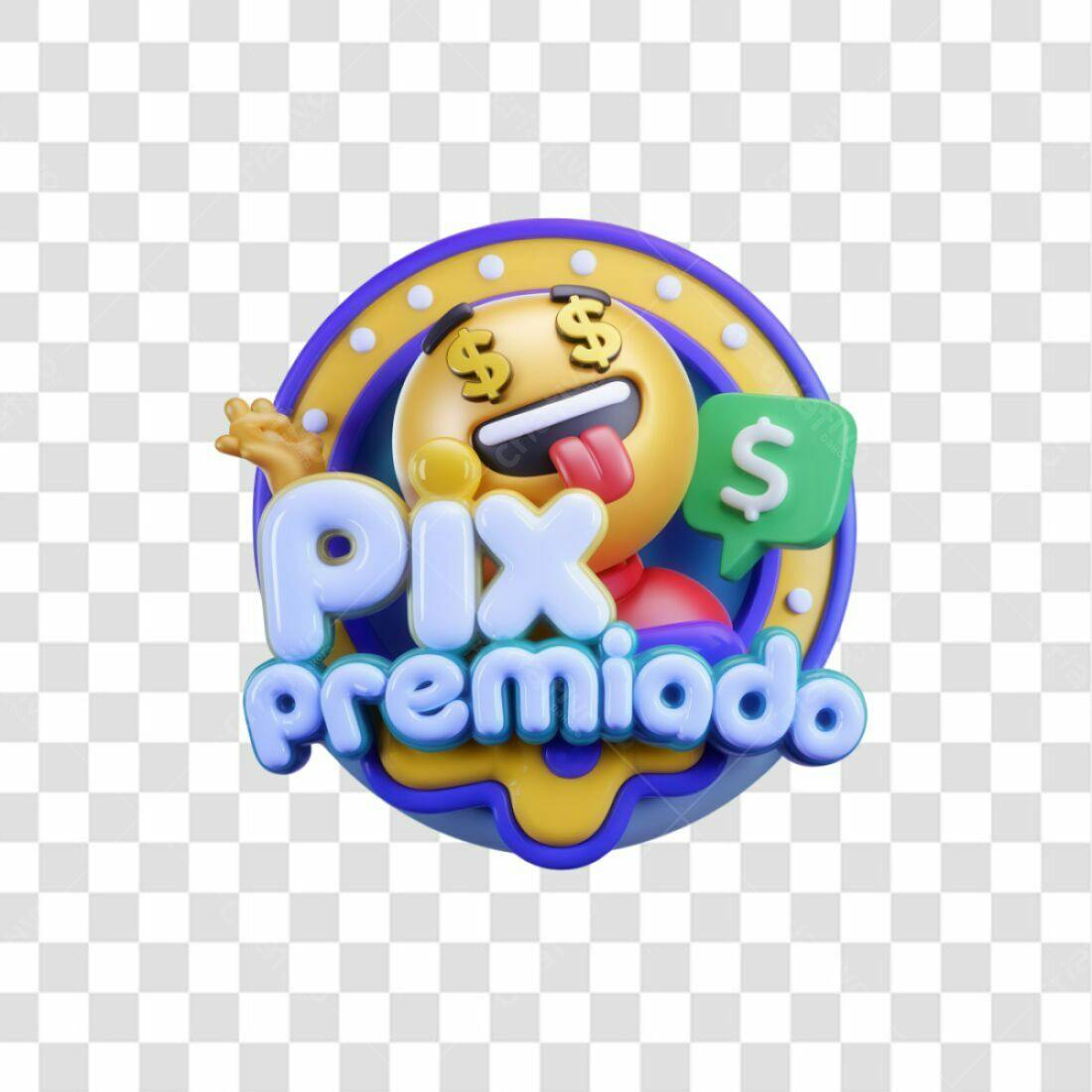 Icone Pix Premiado PNG com fundo transparente