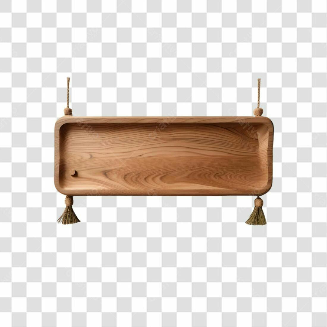 Placa de Madeira PNG com fundo transparente