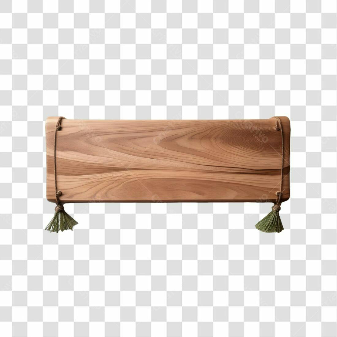 Placa de Madeira PNG com fundo transparente