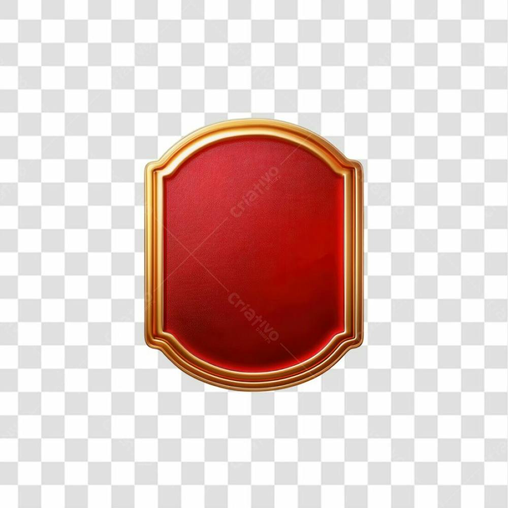 Selo 3D Render Placa Vermelha Natal Elemento Ícone Psd Png