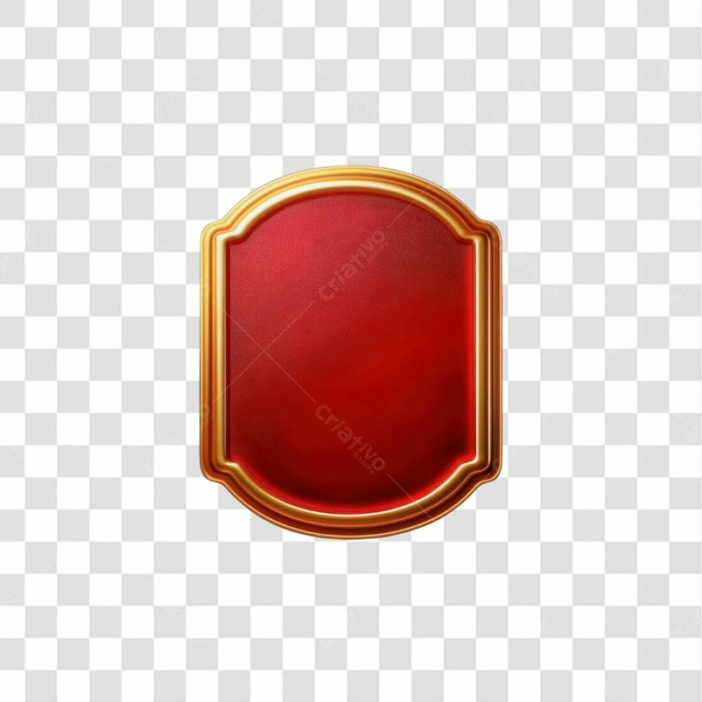 Selo 3D Render Placa Vermelha Natal Elemento Ícone Psd Png