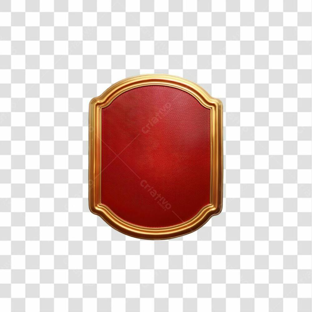 Selo 3D Render Placa Vermelha Natal Elemento Ícone Psd Png