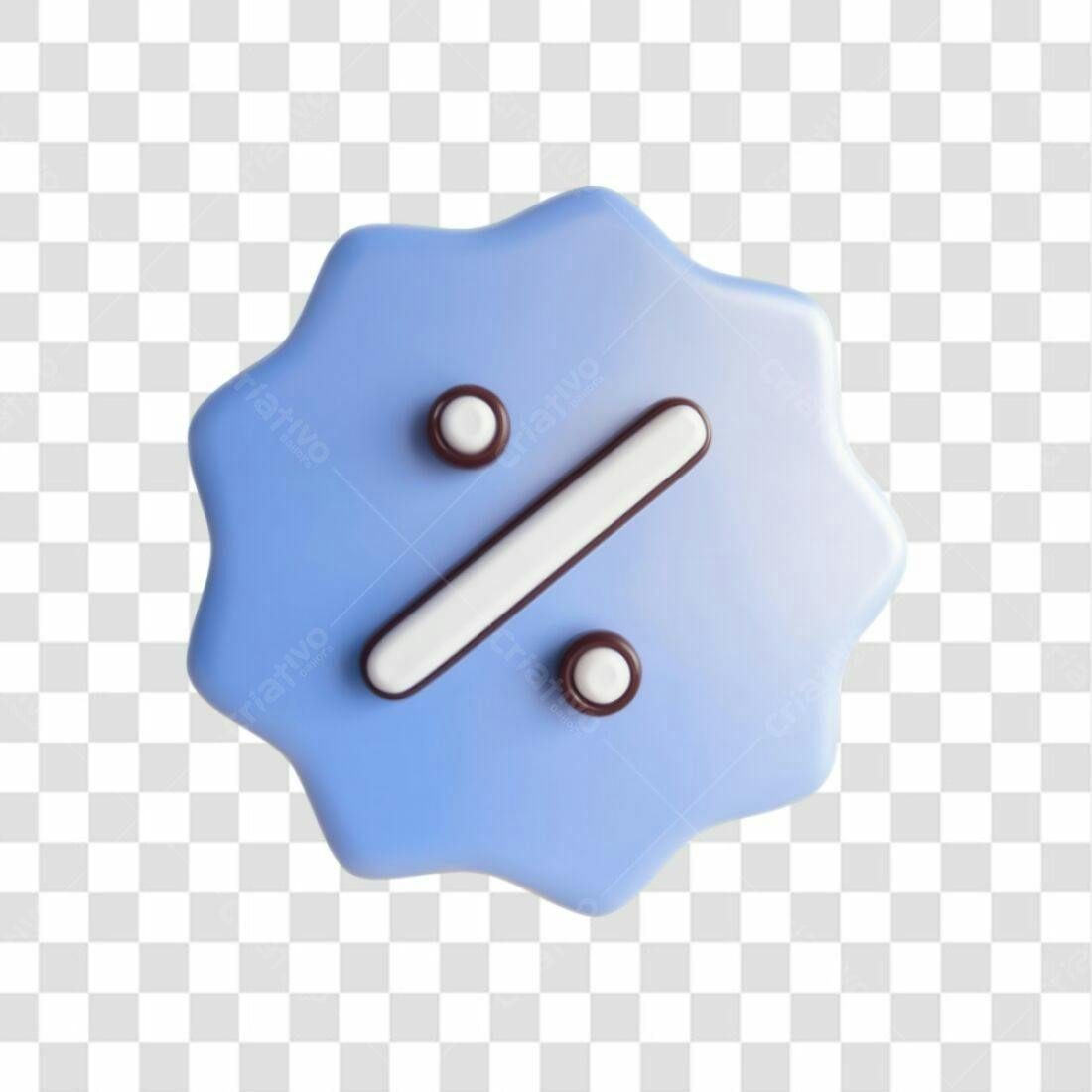 Icone Desconto Azul PNG com fundo transparente