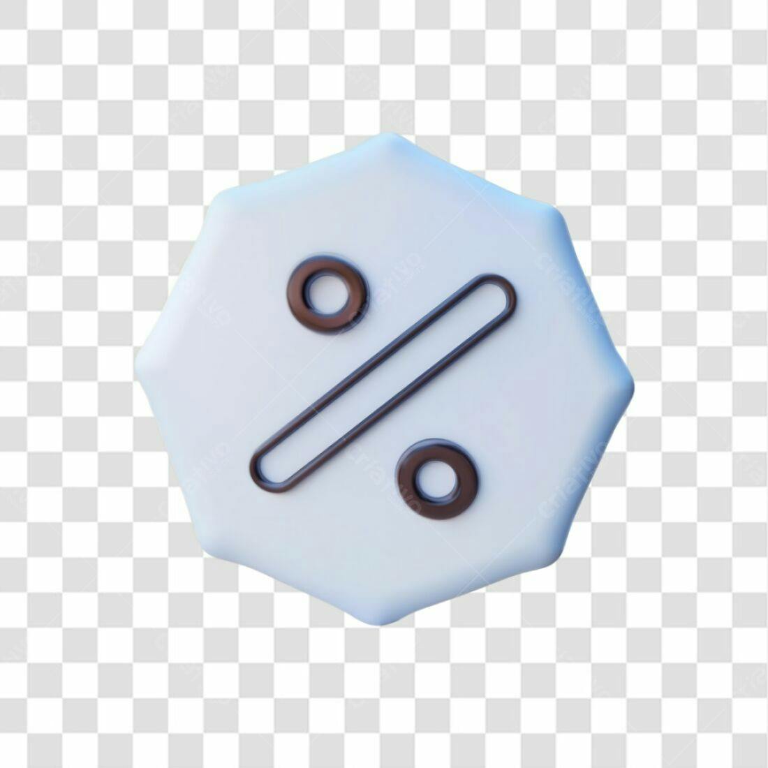Ícone Desconto 3D PNG com fundo transparente