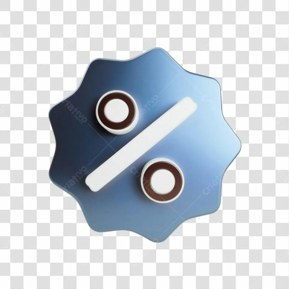 Ícone Desconto 3D PNG com fundo transparente