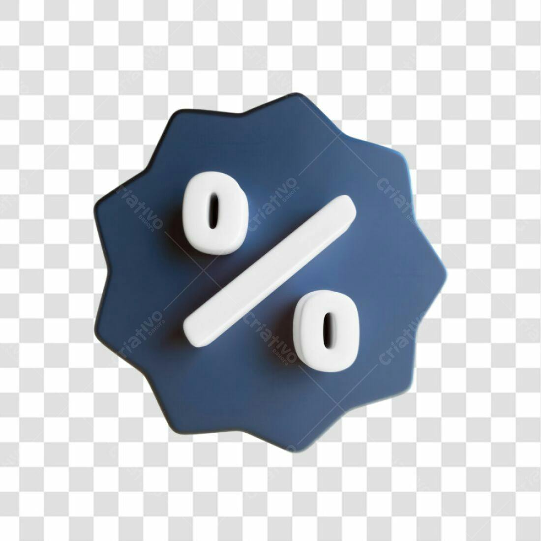 Icone de Desconto 0% PNG com fundo transparente