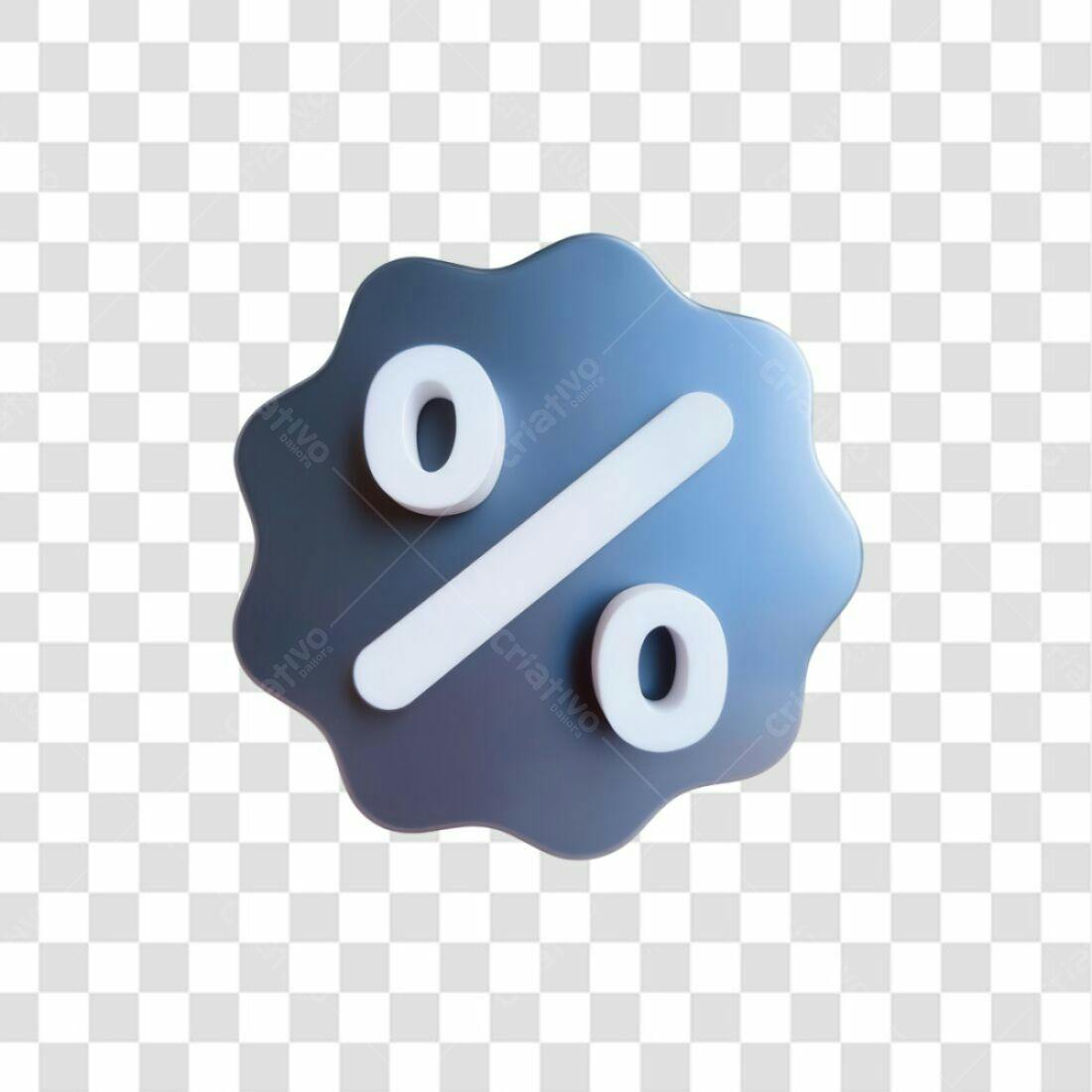 Icone Desconto 3D PNG com fundo transparente