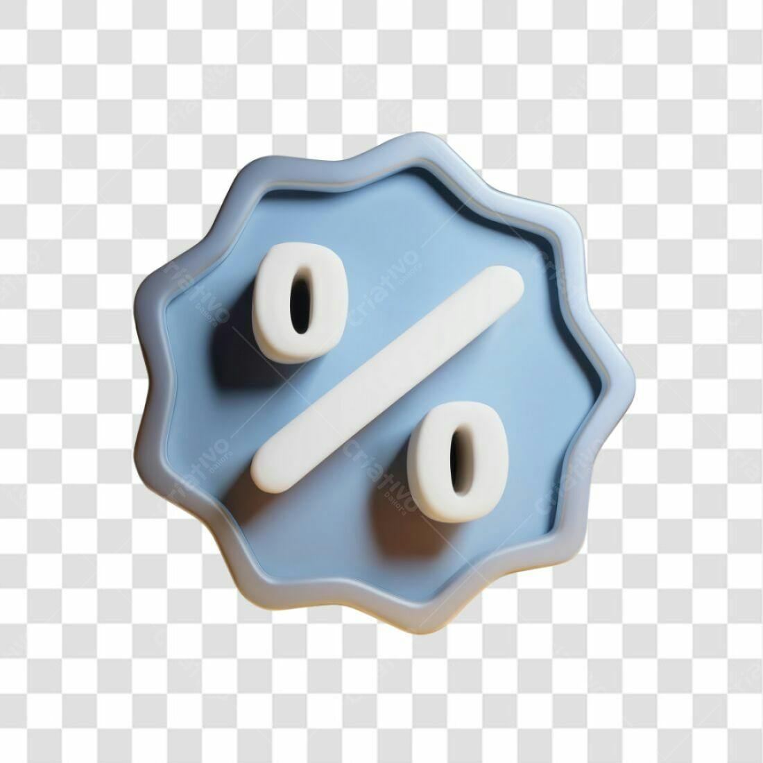 Icone Desconto 3D PNG com fundo transparente