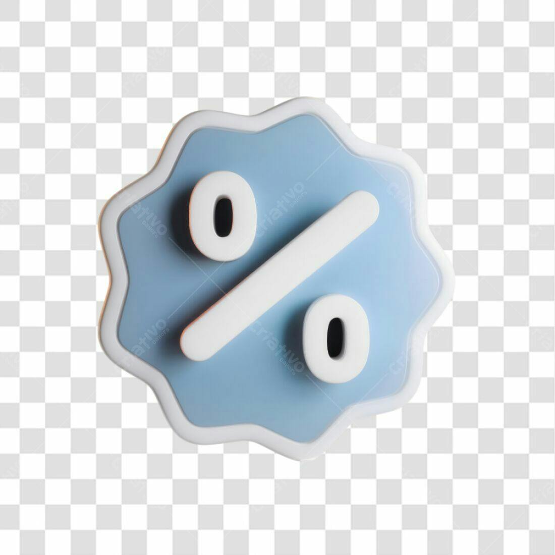 Icone Desconto Azul PNG com fundo transparente