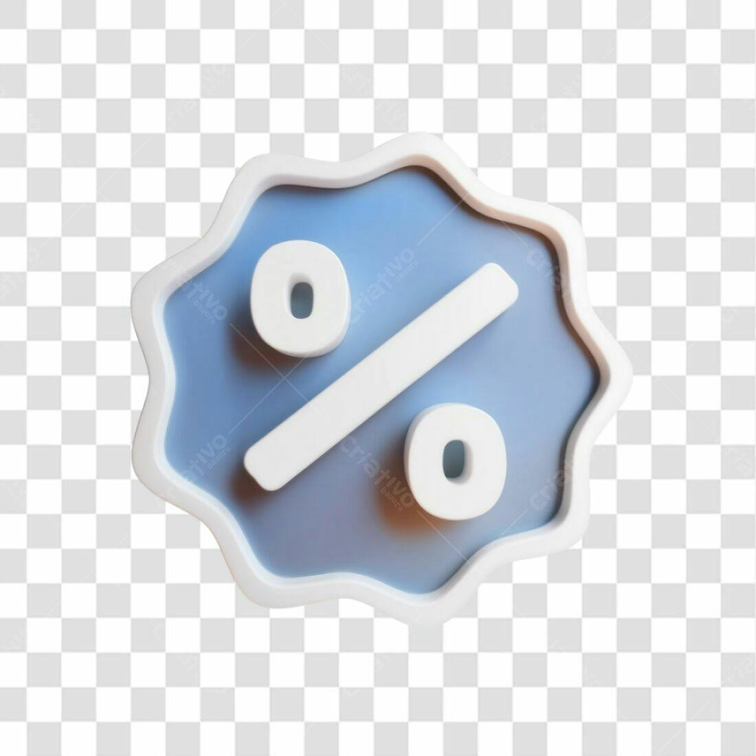 Icone Desconto 3D PNG com fundo transparente