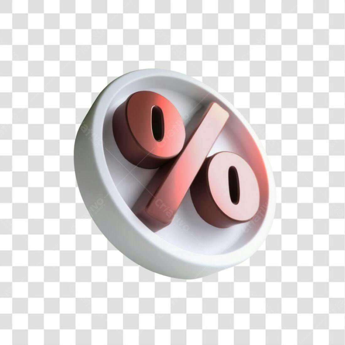 Icone Desconto Vermelho PNG com fundo transparente