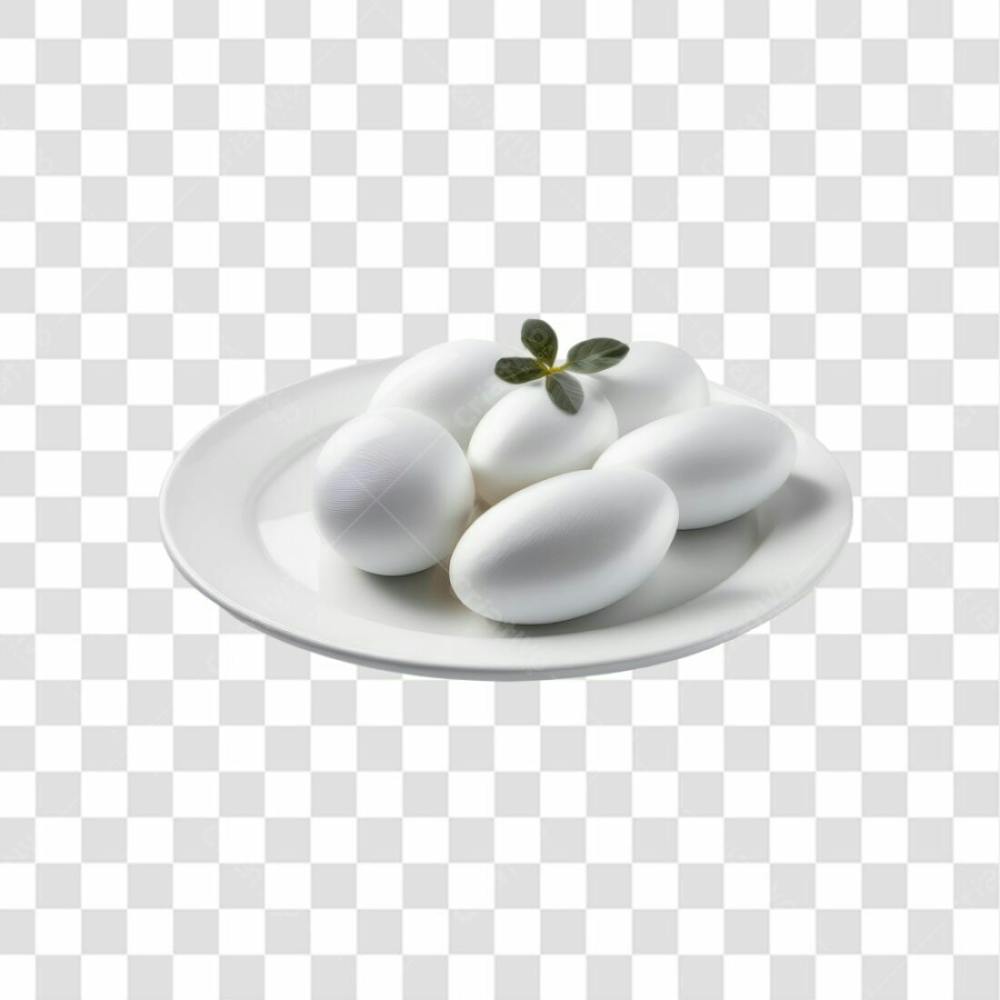 Selo 3D Render Prato Com Ovos Elemento Ícone Psd Png