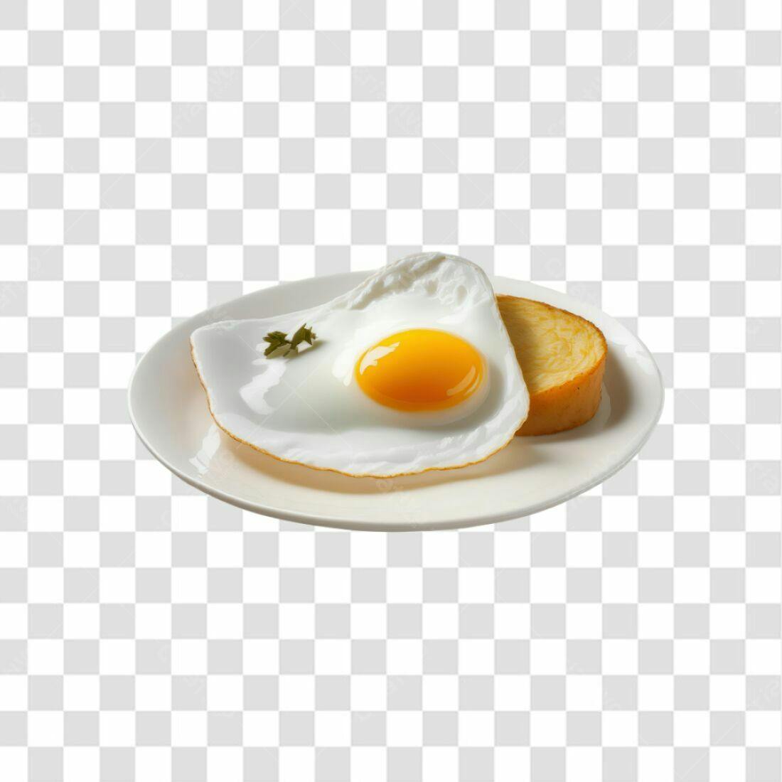 Icone de Café da Manhã Ovo Frito e Pão PNG com fundo transparente