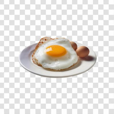 Selo 3D Render Prato Com Ovos Elemento Ícone Psd Png