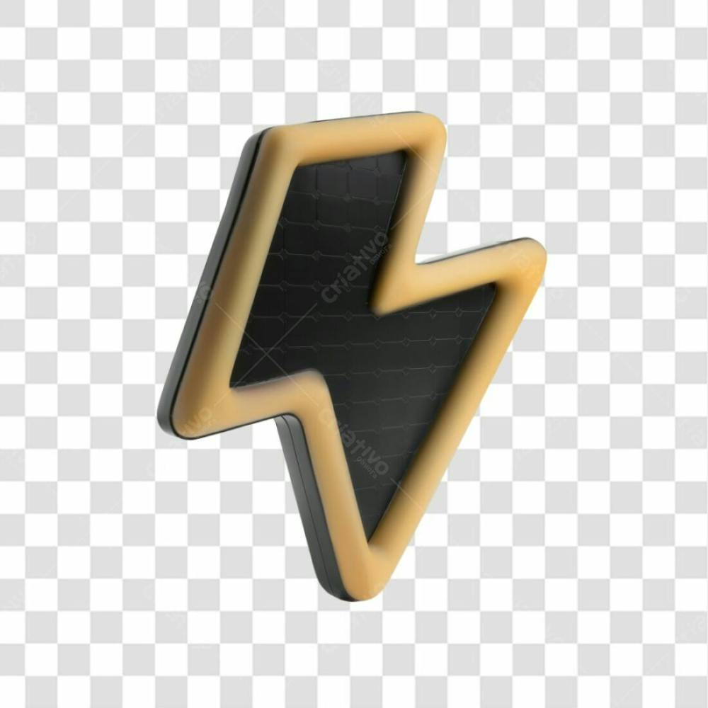 Selo 3D Render Raio Elemento Ícone Psd Png