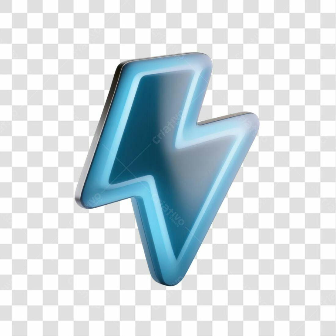 Ícone Raio Azul PNG com fundo transparente