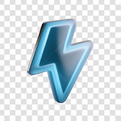 Selo 3D Render Raio Elemento Ícone Psd Png
