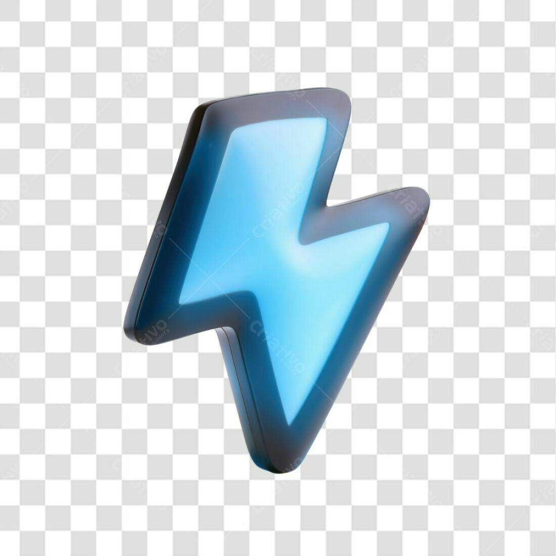 Ícone Raio Azul PNG com fundo transparente